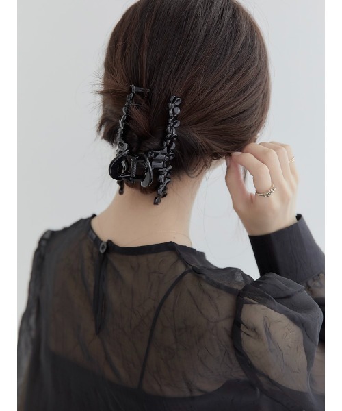 amel（エイメル）の「フラワーヘアクリップ（バレッタ/ヘアクリップ・レディース・ブラック・FREE）」の7枚目の写真