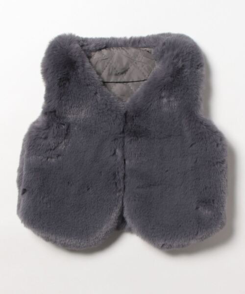 aimoha（アイモハ）の「【aimoha-KIDS-】子供服　かわいいフェイクファーベスト（ベスト・キッズ・ブラウン/ダークグレー/オフホワイト/ピンク/ベージュ・110/80/100/120/90）」の3枚目の写真