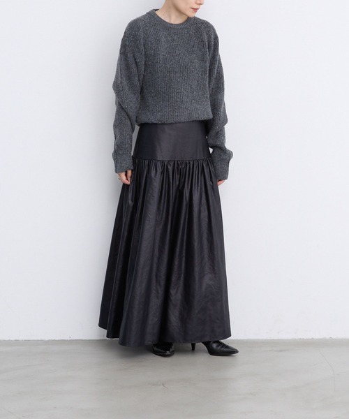 LEPSIM（レプシィム）の「【FOR I SERIES】5ゲージバックアキプルオーバー　980464（ニット/セーター・レディース・グレー/ブラウン・FREE）」の8枚目の写真