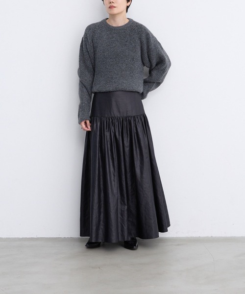 LEPSIM（レプシィム）の「【FOR I SERIES】5ゲージバックアキプルオーバー　980464（ニット/セーター・レディース・グレー/ブラウン・FREE）」の9枚目の写真