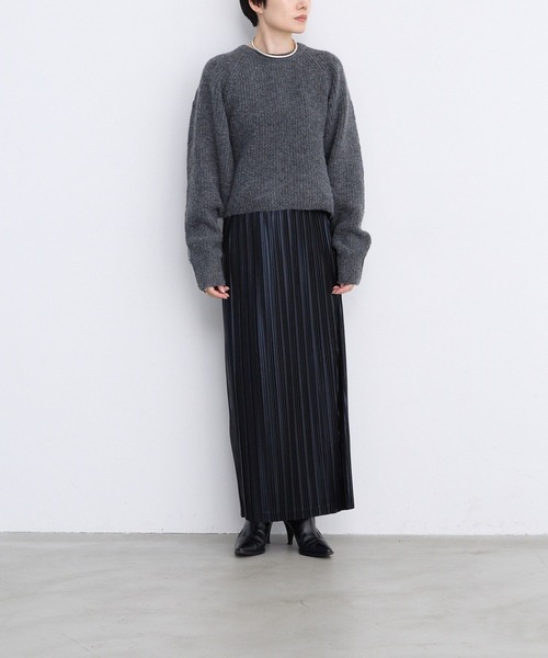 LEPSIM（レプシィム）の「【FOR I SERIES】5ゲージバックアキプルオーバー　980464（ニット/セーター・レディース・グレー/ブラウン・FREE）」の12枚目の写真