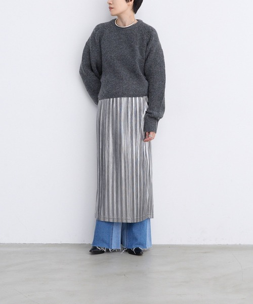 LEPSIM（レプシィム）の「【FOR I SERIES】5ゲージバックアキプルオーバー　980464（ニット/セーター・レディース・グレー/ブラウン・FREE）」の17枚目の写真