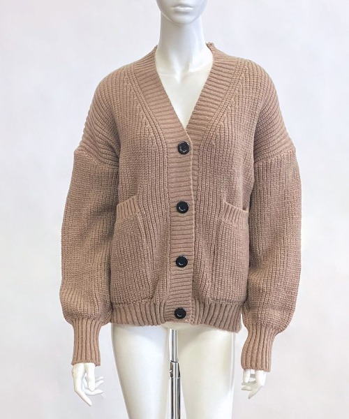 moose's ニットカーディガンRich cardigan brown moose's ニット moose's ニットカーディガンRich cardigan brown moose's ニット