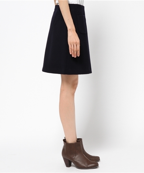 NATURAL BEAUTY BASIC（ナチュラルビューティーベーシック）の「【andGIRL 12月号掲載】【JJ 11月号掲載】ビーバーメルトンスカート（スカート・レディース・ネイビー/ピンク/グレー/カーキ・SMALL/MEDIUM）」の12枚目の写真