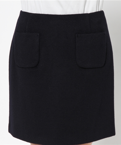 NATURAL BEAUTY BASIC（ナチュラルビューティーベーシック）の「【andGIRL 12月号掲載】【JJ 11月号掲載】ビーバーメルトンスカート（スカート・レディース・ネイビー/ピンク/グレー/カーキ・SMALL/MEDIUM）」の14枚目の写真