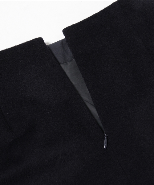 NATURAL BEAUTY BASIC（ナチュラルビューティーベーシック）の「【andGIRL 12月号掲載】【JJ 11月号掲載】ビーバーメルトンスカート（スカート・レディース・ネイビー/ピンク/グレー/カーキ・SMALL/MEDIUM）」の7枚目の写真