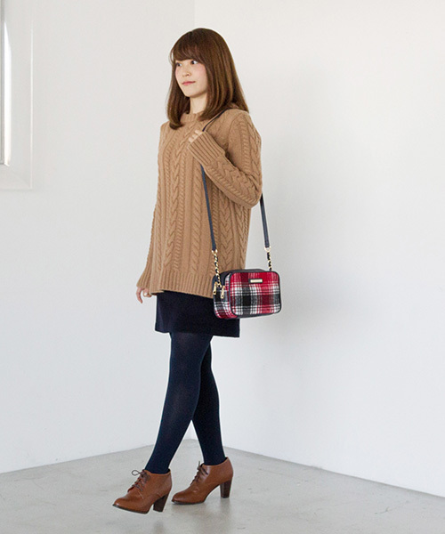 NATURAL BEAUTY BASIC（ナチュラルビューティーベーシック）の「【andGIRL 12月号掲載】【JJ 11月号掲載】ビーバーメルトンスカート（スカート・レディース・ネイビー/ピンク/グレー/カーキ・SMALL/MEDIUM）」の17枚目の写真