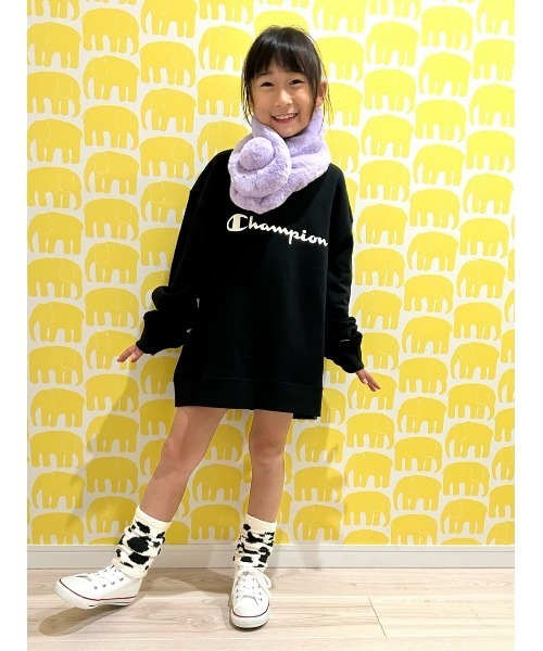Right-on（ライトオン）の「フェイクファーティペット（マフラー・キッズ・パープル/サックスブルー/ベージュ・ONE SIZE）」の17枚目の写真