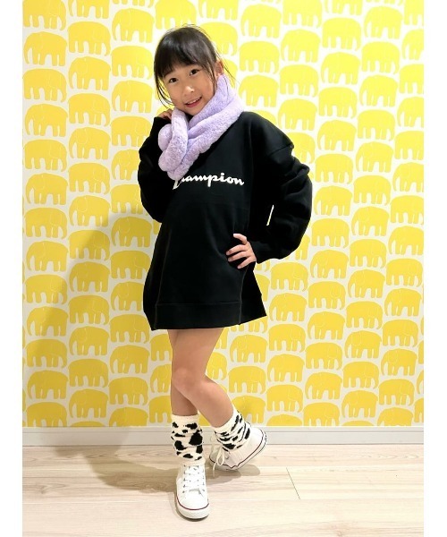 Right-on（ライトオン）の「フェイクファーティペット（マフラー・キッズ・パープル/サックスブルー/ベージュ・ONE SIZE）」の18枚目の写真