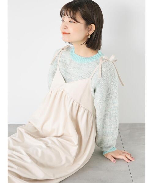 ehka sopo（エヘカソポ）の「ベロアキャミワンピース（ワンピース・レディース・キナリ/ブラック/ブルー・F）」の5枚目の写真