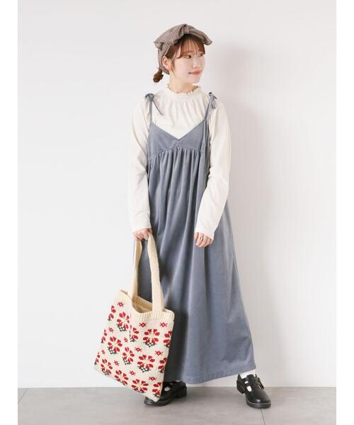 ehka sopo（エヘカソポ）の「ベロアキャミワンピース（ワンピース・レディース・キナリ/ブラック/ブルー・F）」の10枚目の写真