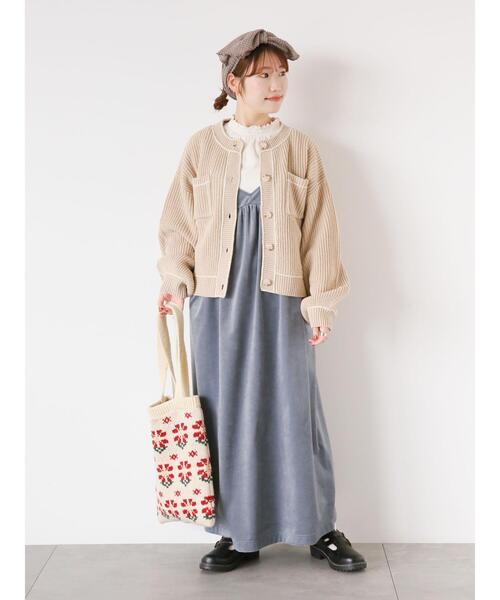 ehka sopo（エヘカソポ）の「ベロアキャミワンピース（ワンピース・レディース・キナリ/ブラック/ブルー・F）」の11枚目の写真