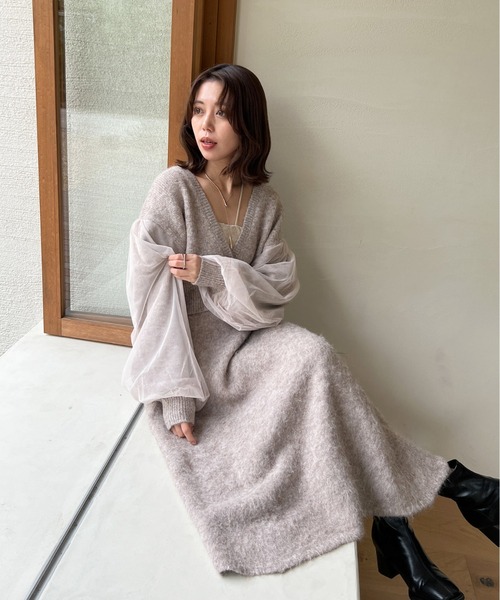 Olu.（オルドット）の「パフチュールセットアップ（セットアップ・レディース・ピンク/モカ・FREE）」の19枚目の写真