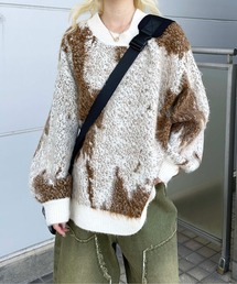ジャガードシャギーニット