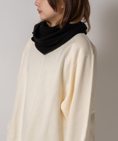 THE INOUE BROTHERS（ザイノウエブラザーズ）の「【別注】THE INOUE BROTHERS Snood Baby Alpaca TIB23-AL1121FG（ストール/ショール・メンズ・ブラック・ONE SIZE）」の16枚目の写真