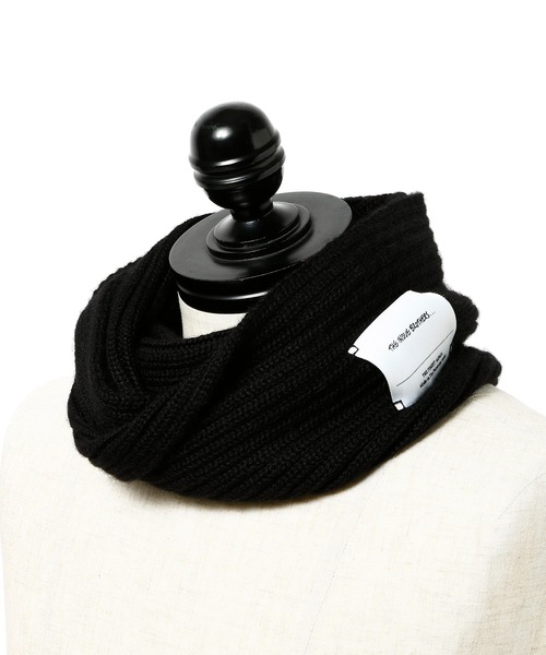 THE INOUE BROTHERS（ザイノウエブラザーズ）の「【別注】THE INOUE BROTHERS Snood Baby Alpaca TIB23-AL1121FG（ストール/ショール・メンズ・ブラック・ONE SIZE）」の2枚目の写真