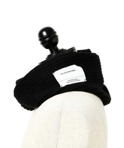 THE INOUE BROTHERS（ザイノウエブラザーズ）の「【別注】THE INOUE BROTHERS Snood Baby Alpaca TIB23-AL1121FG（ストール/ショール・メンズ・ブラック・ONE SIZE）」の5枚目の写真