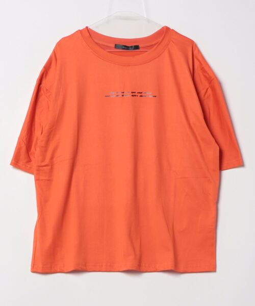 B.I.D.（ビーアイディー）の「【Bz】 [IZU] シンプルメッセージTシャツ（Tシャツ/カットソー・レディース・ホワイト/オレンジ/ブラック・FREE）」の3枚目の写真