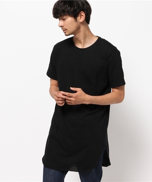 WHO'S WHO gallery（フーズフーギャラリー）の「【GIGGER】ロング丈サーマル（Tシャツ/カットソー・メンズ・ホワイト/ブラック/グレー・MEDIUM/LARGE）」の2枚目の写真