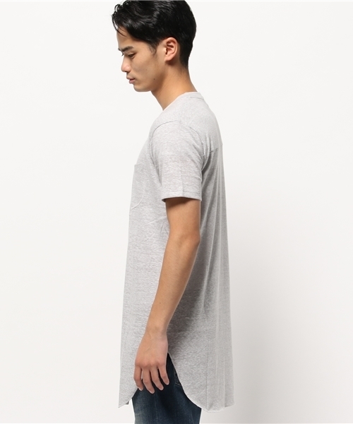 WHO'S WHO gallery（フーズフーギャラリー）の「【GIGGER】ロング丈サーマル（Tシャツ/カットソー・メンズ・ホワイト/ブラック/グレー・MEDIUM/LARGE）」の5枚目の写真