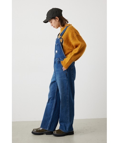 RODEO CROWNS WIDE BOWL（ロデオクラウンズワイドボウル）の「バックリボンサロペット（つなぎ/オールインワン・レディース・ブラック/ブルー・SMALL/MEDIUM）」の7枚目の写真