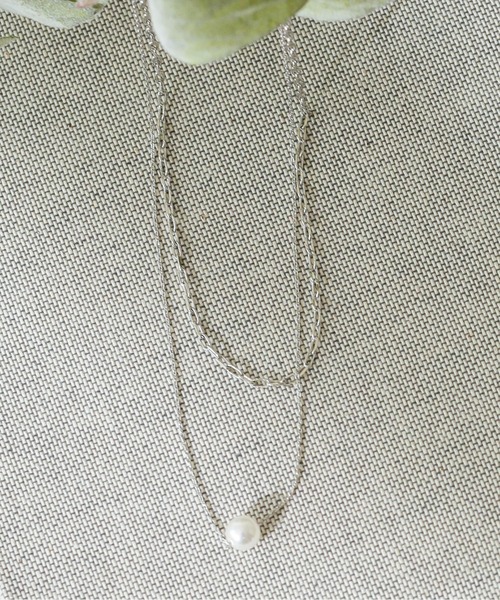 Kana（カナ）の「一粒パール 2連 チェーン ネックレス パーティー 結婚式 お呼ばれ オケージョン（ネックレス・レディース・シルバー/ゴールド・フリー）」の5枚目の写真