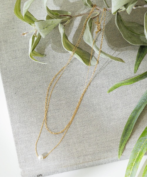 Kana（カナ）の「一粒パール 2連 チェーン ネックレス パーティー 結婚式 お呼ばれ オケージョン（ネックレス・レディース・シルバー/ゴールド・フリー）」の15枚目の写真