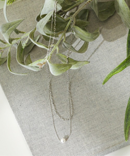 Kana（カナ）の「一粒パール 2連 チェーン ネックレス パーティー 結婚式 お呼ばれ オケージョン（ネックレス・レディース・シルバー/ゴールド・フリー）」の14枚目の写真