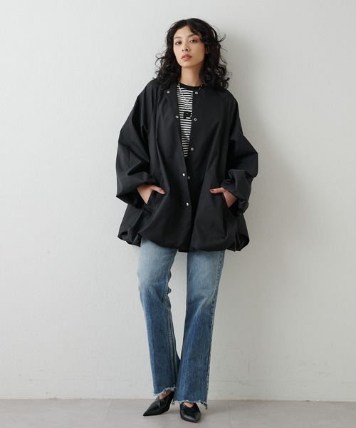 THE PAUSE】バルーンミドルコート（ノーカラーコート）｜Whim Gazette