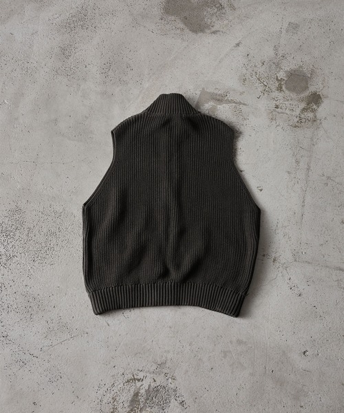 CLEL】Loose low gauge driver's knit vest/ルーズローゲージ