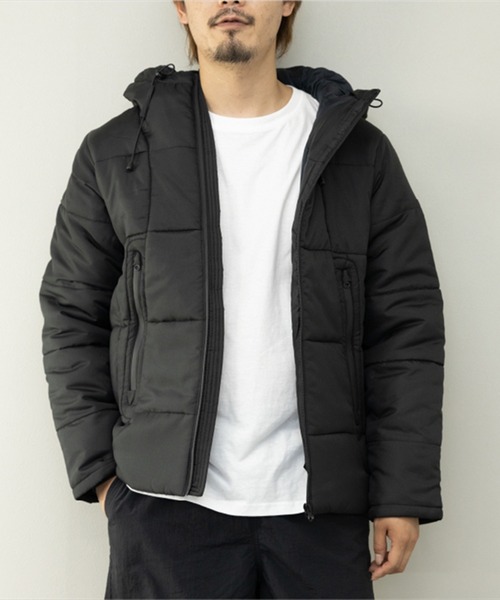 STYLEBLOCK(スタイルブロック)の「デュスポ中綿止水ZIPブルゾン(ダウンジャケット/コート・メンズ・レッド/チャコール/ネイビー/ブラック/カーキ/ベージュ・L/M)」の2枚目の写真