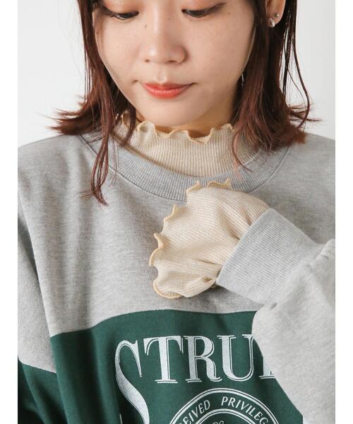 ehka sopo（エヘカソポ）の「ラメフレア袖カットソー（Tシャツ/カットソー・レディース・ベージュ/ブラック/ピンク/オフホワイト・F）」の3枚目の写真