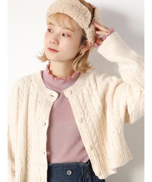 ehka sopo（エヘカソポ）の「ラメフレア袖カットソー（Tシャツ/カットソー・レディース・ベージュ/ブラック/ピンク/オフホワイト・F）」の4枚目の写真