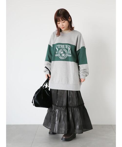 ehka sopo（エヘカソポ）の「ラメフレア袖カットソー（Tシャツ/カットソー・レディース・ベージュ/ブラック/ピンク/オフホワイト・F）」の20枚目の写真
