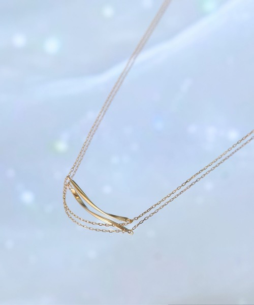 JUPITER（ジュピター）の「【K18】ゴールドラインバーネックレス/金属アレルギー対応<動画あり><全長約39.5cm(調節した時の長さ36㎝)>（ネックレス・レディース・イエローゴールド・FREE）」の14枚目の写真