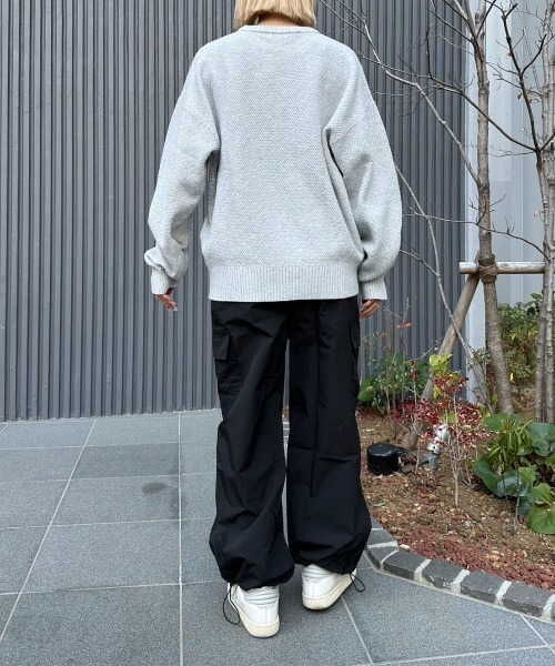 flaner（フラネ）の「Seed stitch knit / 鹿の子編みニット（ニット/セーター・レディース・ブラック/ブラウン/グレー・LARGE/MEDIUM）」の8枚目の写真