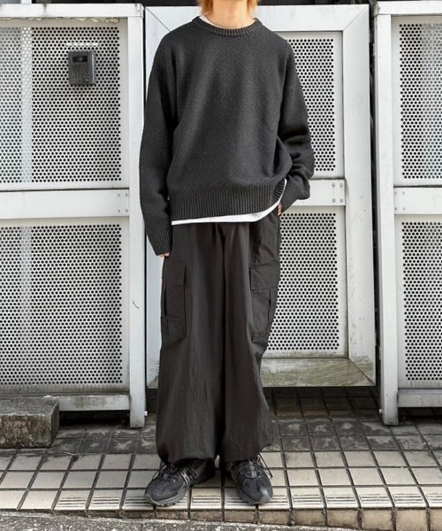 flaner（フラネ）の「Seed stitch knit / 鹿の子編みニット（ニット/セーター・レディース・ブラック/ブラウン/グレー・LARGE/MEDIUM）」の9枚目の写真