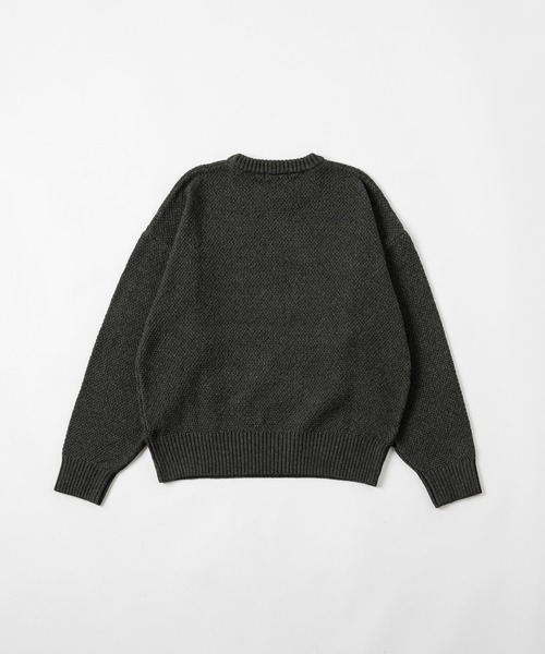 flaner（フラネ）の「Seed stitch knit / 鹿の子編みニット（ニット/セーター・レディース・ブラック/ブラウン/グレー・LARGE/MEDIUM）」の13枚目の写真