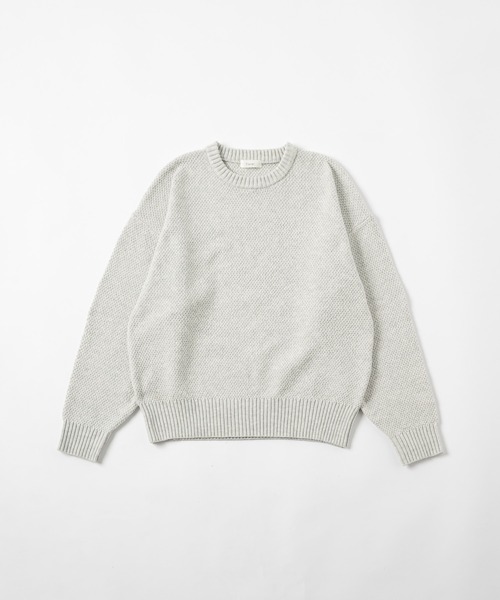 flaner（フラネ）の「Seed stitch knit / 鹿の子編みニット（ニット/セーター・レディース・ブラック/ブラウン/グレー・LARGE/MEDIUM）」の19枚目の写真