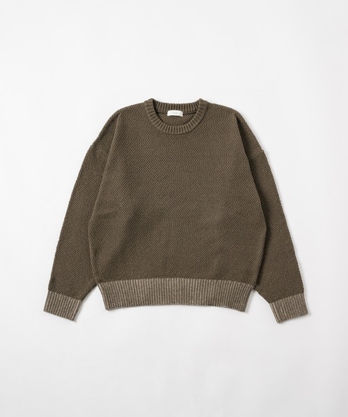 flaner（フラネ）の「Seed stitch knit / 鹿の子編みニット（ニット/セーター・レディース・ブラック/ブラウン/グレー・LARGE/MEDIUM）」の22枚目の写真