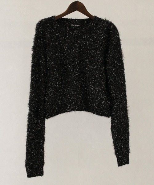 SpRay（スプレイ）の「スパークラメクロップドニット（ニット/セーター・レディース・ボルドー/ブラウン/アイボリー/ブラック/ライトベージュ・FREE）」の16枚目の写真