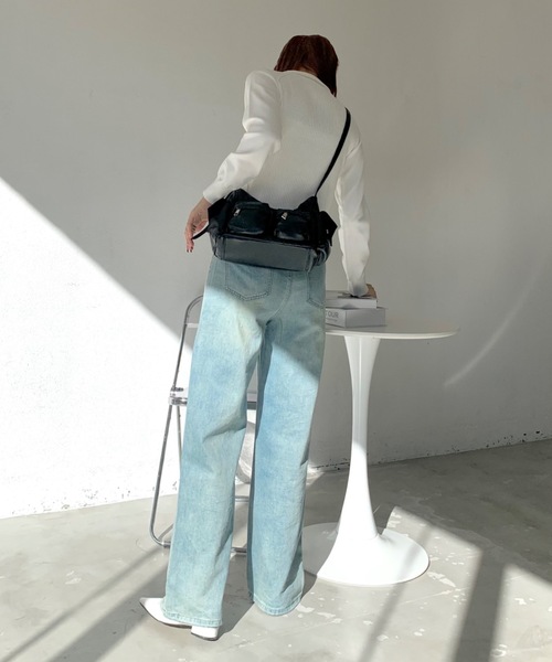 SHAGGIE(シャギー)の「ダブルジップラグランニット(ニット/セーター・レディース・ブラック/イエロー/ホワイト・FREE)」の7枚目の写真