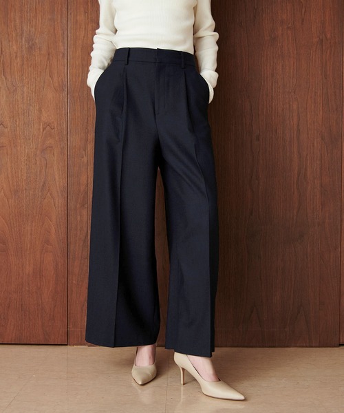N.O.R.C(ノーク)の「ワイドストレートパンツ(その他パンツ・レディース・ベージュ/ネイビー・M/S)」の5枚目の写真