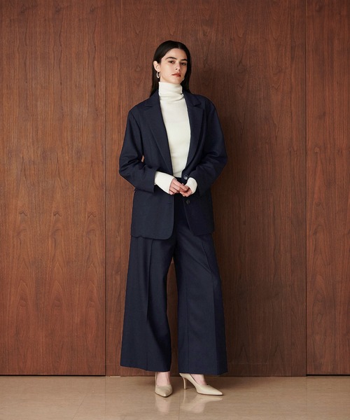 N.O.R.C(ノーク)の「ワイドストレートパンツ(その他パンツ・レディース・ベージュ/ネイビー・M/S)」の4枚目の写真