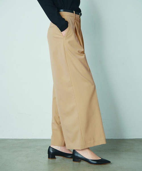 N.O.R.C(ノーク)の「ワイドストレートパンツ(その他パンツ・レディース・ベージュ/ネイビー・M/S)」の8枚目の写真