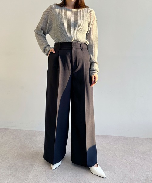 N.O.R.C(ノーク)の「ワイドストレートパンツ(その他パンツ・レディース・ベージュ/ネイビー・M/S)」の22枚目の写真