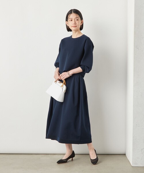 NOLLEY’S Sophi（ノーリーズソフィ）の「《手洗い可能》《セットアップ対応》ポリ100裾ラメふんわりスカート（スカート・レディース・サックスブルー/ホワイト/ネイビー・FREE）」の14枚目の写真