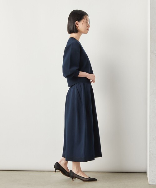 NOLLEY’S Sophi（ノーリーズソフィ）の「《手洗い可能》《セットアップ対応》ポリ100裾ラメふんわりスカート（スカート・レディース・サックスブルー/ホワイト/ネイビー・FREE）」の18枚目の写真