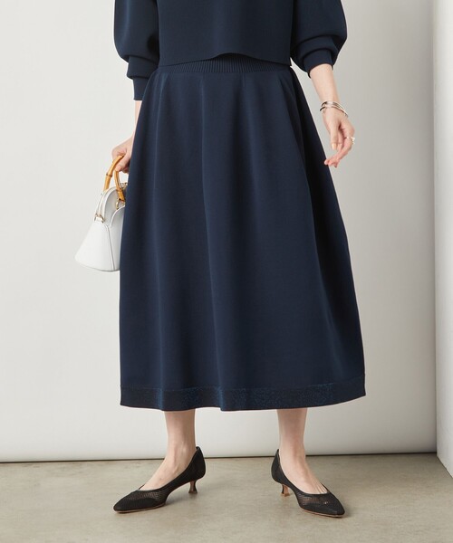 NOLLEY’S Sophi（ノーリーズソフィ）の「《手洗い可能》《セットアップ対応》ポリ100裾ラメふんわりスカート（スカート・レディース・サックスブルー/ホワイト/ネイビー・FREE）」の19枚目の写真