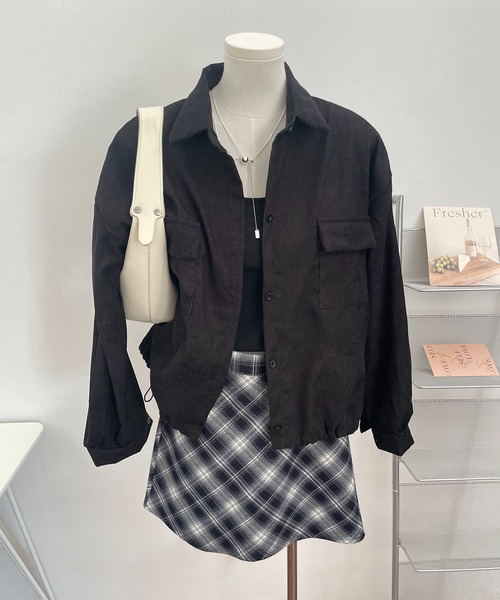 MAISON DE THERESE(メゾン ド テレーズ)の「コーデュロイシャツ長袖ジャケット(シャツ/ブラウス・レディース・ブラウン/グレー/ブラック・M)」の14枚目の写真